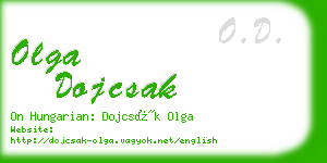 olga dojcsak business card